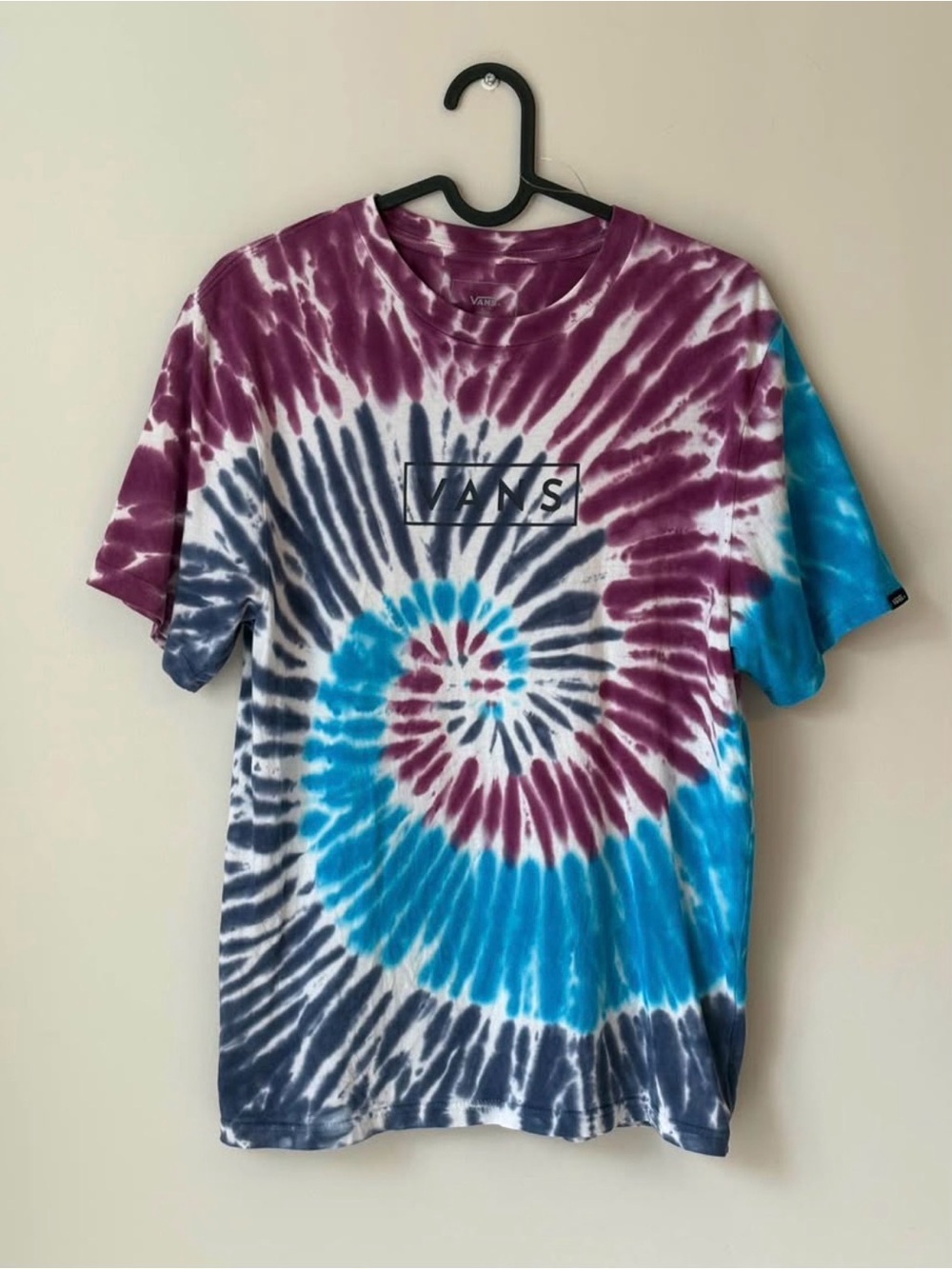 Vans Boy’s Summer Purple and Blue Tie Dye Graphic Tee